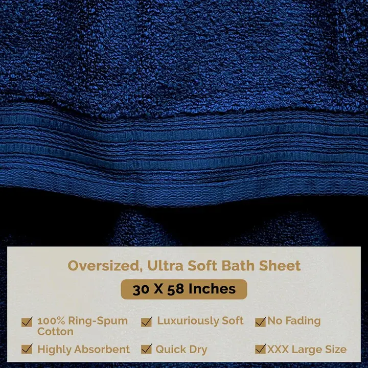 Organix 4 Piece Bath Towel Set, 100% Egyptian Cotton 600 GSM, Luxury Towel Set