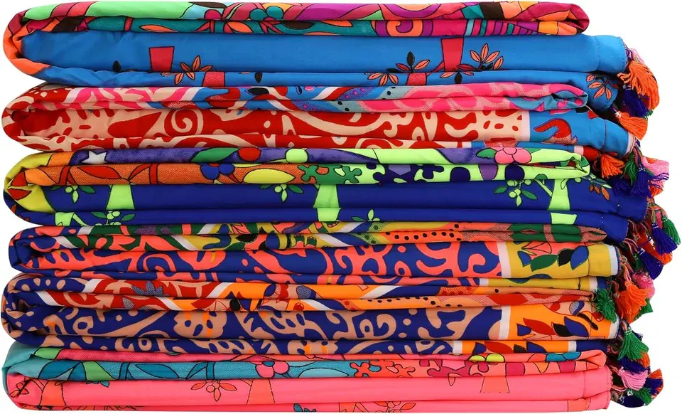 Organix Turkish Fouta Beach Towel, Sand Free Quick Dry Swim Towel (Multicolor)