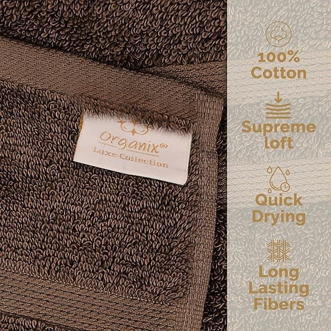 Organix Egyptian Cotton 4 Piece Bath Towel 500 GSM (Brown)