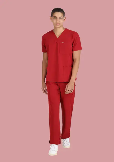 Unisex Set, V- Neck 7 Pocket Top & Cargo with 10 Pockets